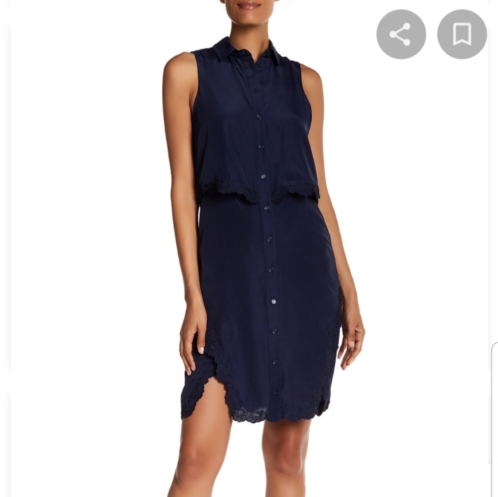 Parker overlay shirt dress Size M